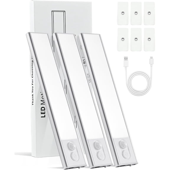 Under Counter Lights for Kitchen, Dimmable Motion Sensor Under Cabinet Light, 1100 mAh Under Cabinet Lighting - Shelf, Closet, Stairs, Hallway