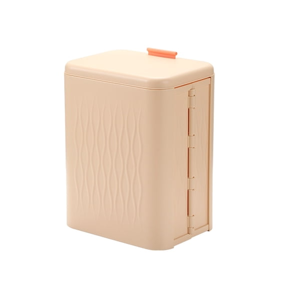 Under Counter Waste Bin | Space Saving Small Trash Can for Kitchen Cabinet, Bathroom or Office | Dual Lid for Ease of Opening, 12 Liter, Orange