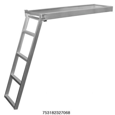 Under-Deck Pontoon Ladder for Round Front Pontoon Decks