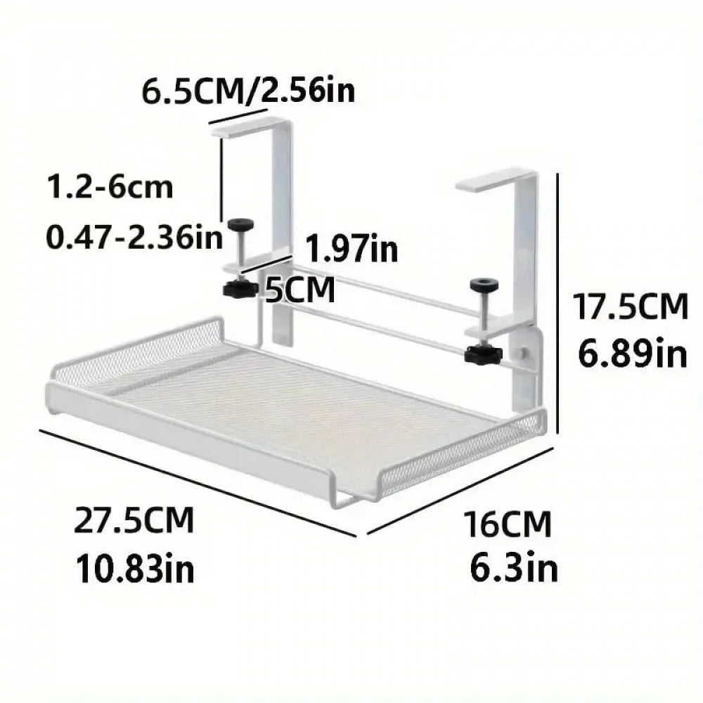 Under Desk Cable Management Tray 14.37 Inch No Drill Steel Desk Cable Organizers Wire Management Tray Cable Management Rack