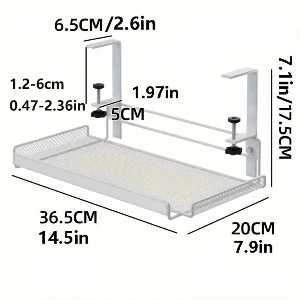 Under Desk Cable Management Tray 14.37 Inch No Drill Steel Desk Cable Organizers Wire Management Tray Cable Management Rack