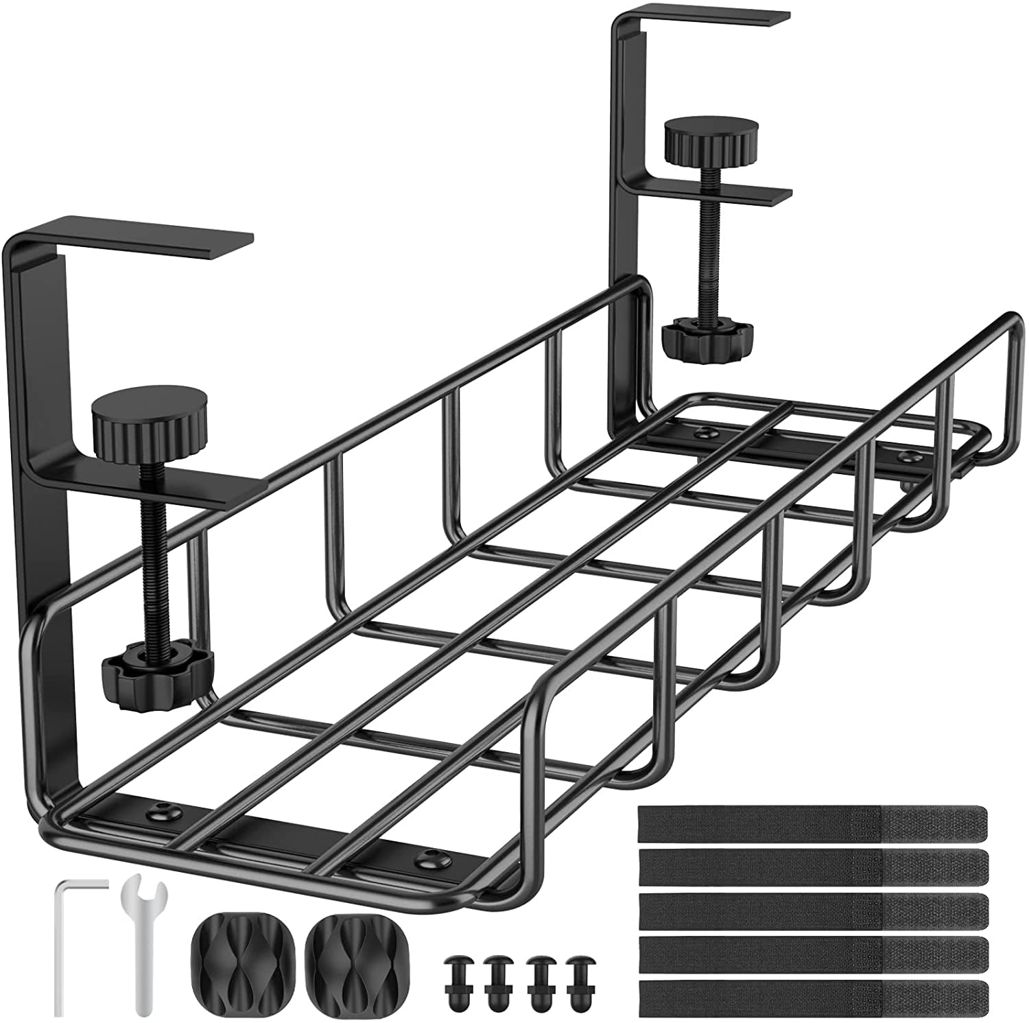 Under Desk Cable Management Tray, 15.7'' Cable Management Under Desk No