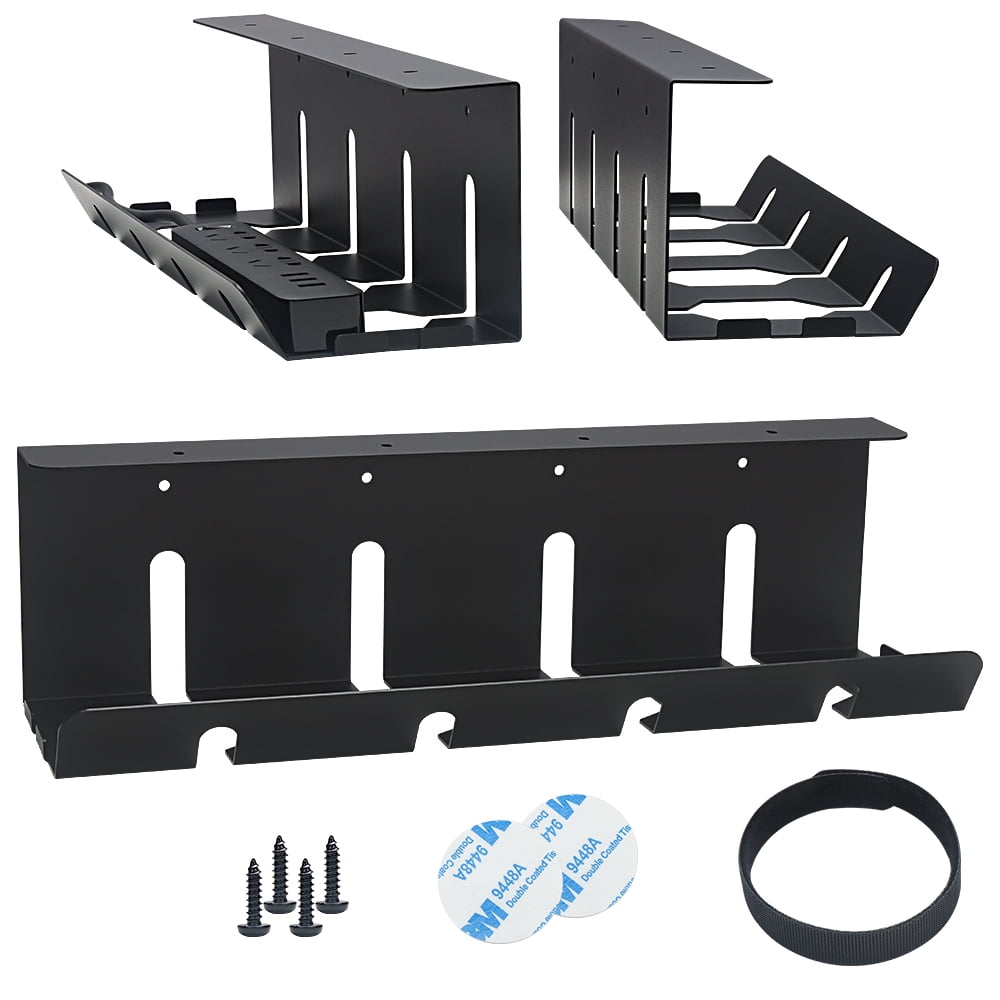 Under Desk Cable Management Tray, No Drill Standing Desk Cable