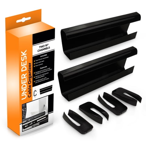 Under Desk Cable Organizer Cord Cover by Edison Supply