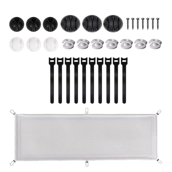 Under Desk Cable Organizers Functional Desk Cable Organizers Meshes Cords Organizers for Safe and Neat Wiring