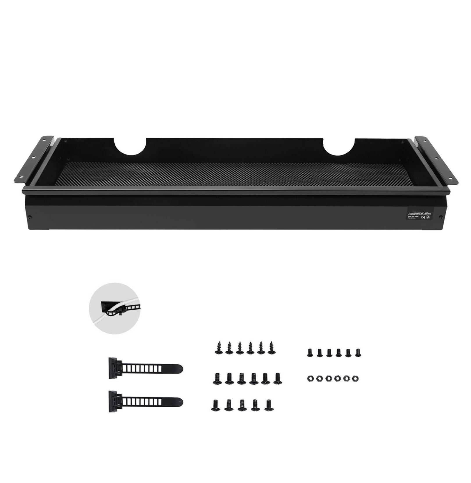 Under Desk Drawer 33", Slide Out Organizer, Hidden Desktop Storage, Pencil Drawer for Office Home, Sit Stand Workstation - 33x9x4 Inch