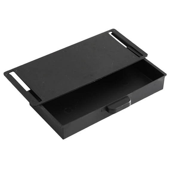 Under Desk Drawer Adhesive Storage Box, Hidden Plastic Slide Out Organizer for Office Desk, Small Drawer for Pens Jewelry Makeup Kitchen Supplies