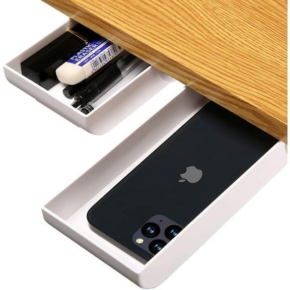 Entirety Home 1 Desktop Organizer & Pen Holder with Desktop Organizer, White