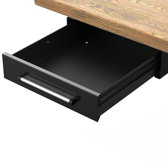 Under Desk Drawer Storage, Pull-Out Office Hidden Counter Drawer, Metal Sliding Organizer Mount Below Table, Optional Bracket Height, Black
