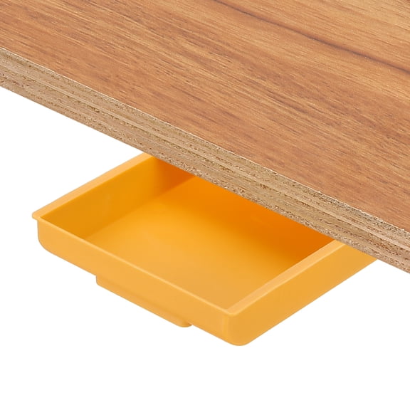 Under Desk Drawer, Under Table Storage Self-Adhesive Attachment Drawers Organizer for Pencils Pens Standing Desk Office Studio Home, Yellow