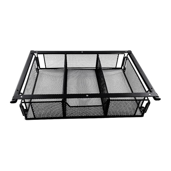 Under Desk Drawer with Screws, Hidden Desk Box Slide-Out Storage Drawer Large Capacity Desk Drawer
