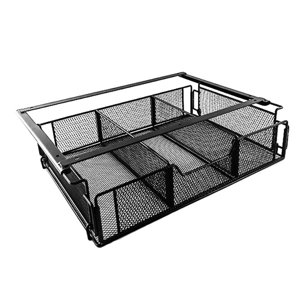 Under Desk DrawerScrew-on Hidden Desk Organizer Box Slide-Out Storage Drawer