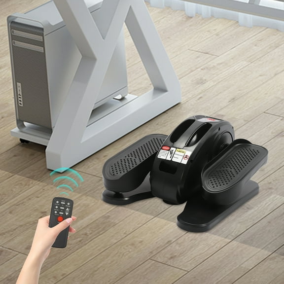 Under Desk Elliptical Machine, Electric Ellipse Leg Exerciser with Remote Control, Seated Pedal Exerciser for Home