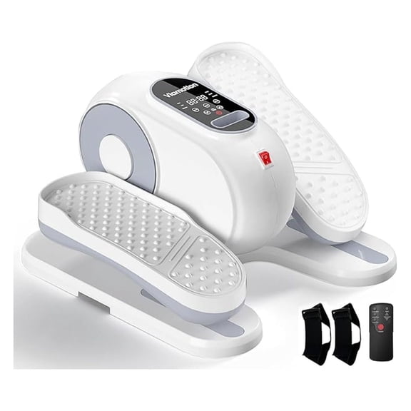 Under Desk Elliptical Machine, Leg Exerciser While Sitting for Senior with Control, Portable & Quiet Pedal Exerciser with 12 Adjustable Speed