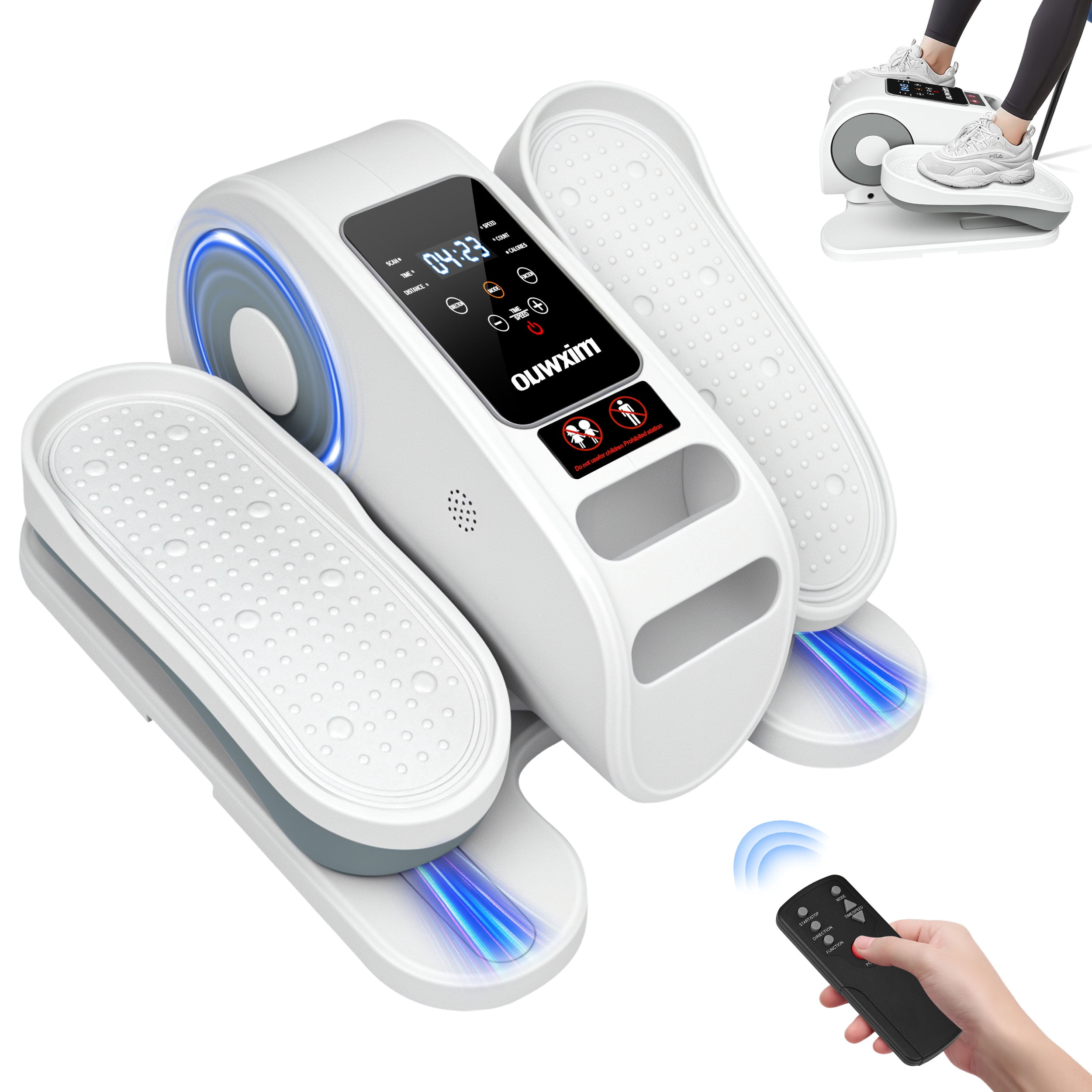 Under Desk Elliptical Machine, Seniors Portable Silent Electric Home ...