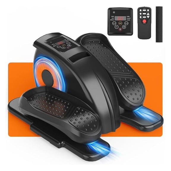 Under Desk Elliptical Machine for Senior Mini Elliptical Leg Exerciser with Quiet Portable Electric Seated Foot Pedal Exerciser for Home Office
