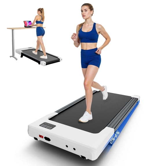 MJWW Walking Pad with Incline, Under Desk Treadmill, 3 in 1 Portable Treadmills for Home with Remote Control LED Display, 2.5 HP Quiet Mini Treadmill for Office Home Use, 300 Lbs Capacity