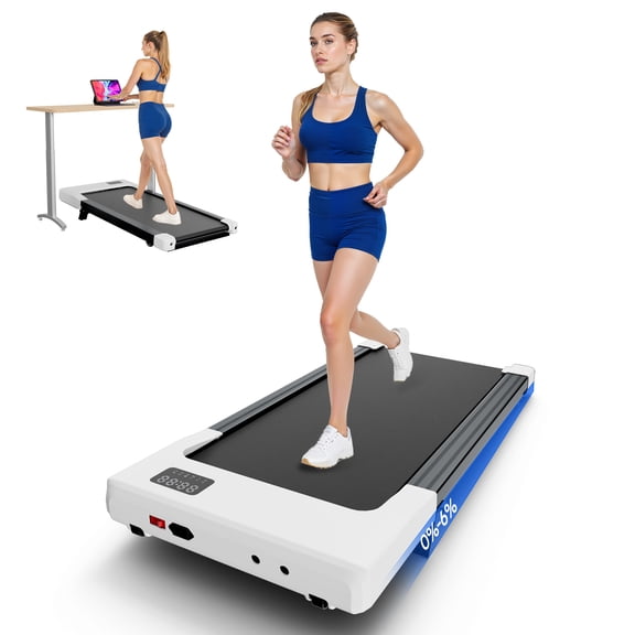 MJWW Walking Pad with Incline, Under Desk Treadmill, 3 in 1 Portable Treadmills for Home with Remote Control LED Display, 2.5 HP Quiet Mini Treadmill for Office Home Use, 300 Lbs Capacity
