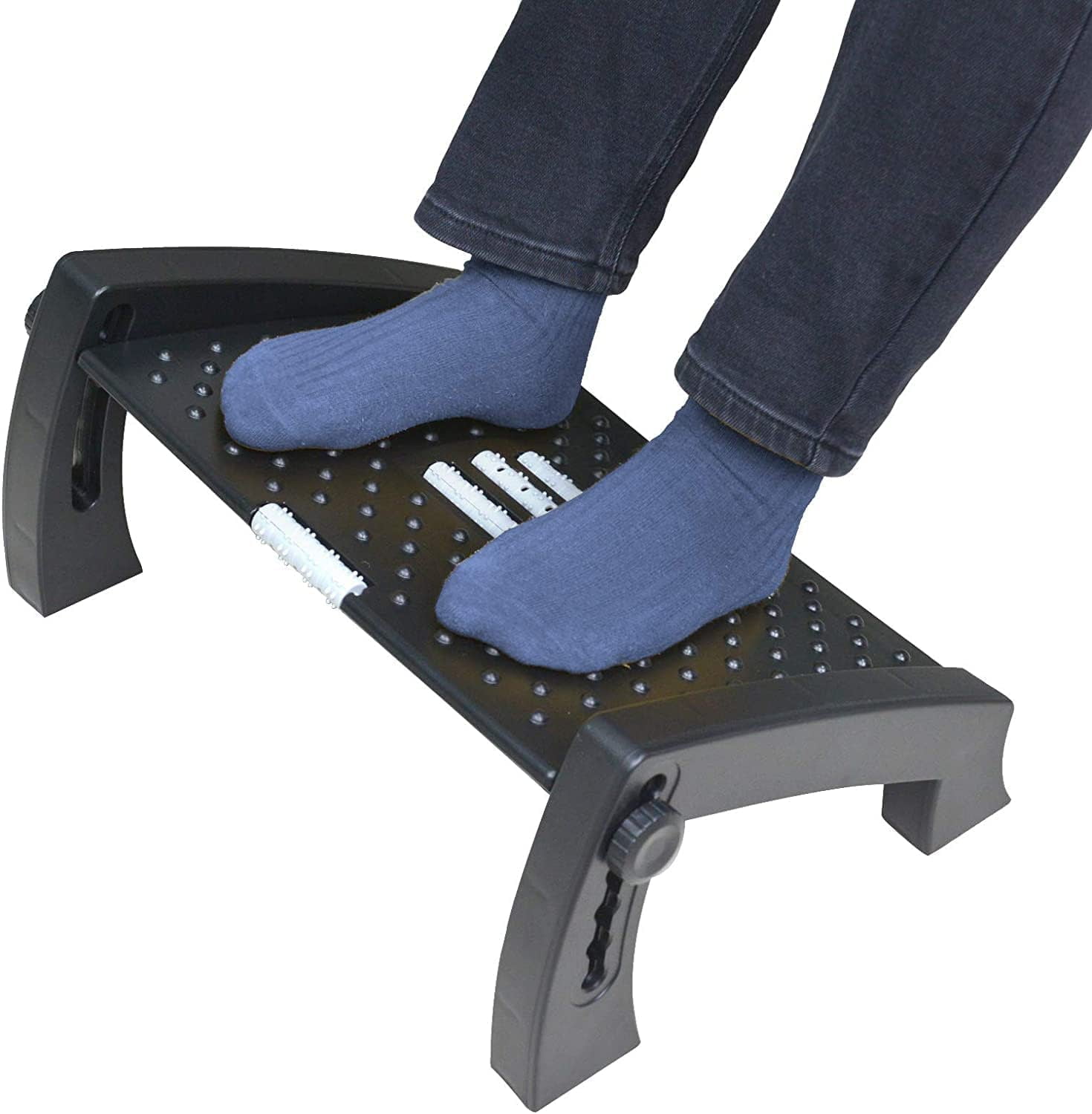 Under Desk Step Stool Foot Massager Footrest Non-slip Foot Pad Adult Kids
