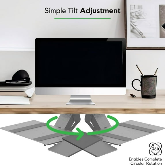 Under Desk Keyboard Tray Slide Out with Adjustable Height and Tilt - Easy to Slide and Swivel 360 Degree - Keyboard Drawer with Adjustable Mouse Pad