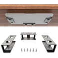 thumbnail image 1 of Under Desk Laptop Mount, JEMACHE Aluminum Under Table Desk Holder for Laptop, Mac Mini, MacBook, Keyboard with Anti-Scratch Silicone (Silver), 1 of 7
