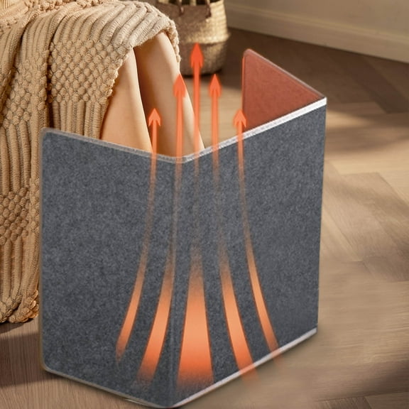 Under Desk Leg Warmer Foot Warmer Under Desk Portable Space Heater For Off Ice & Home Foldable Quiet Floor Foot home Grey-96x53cm