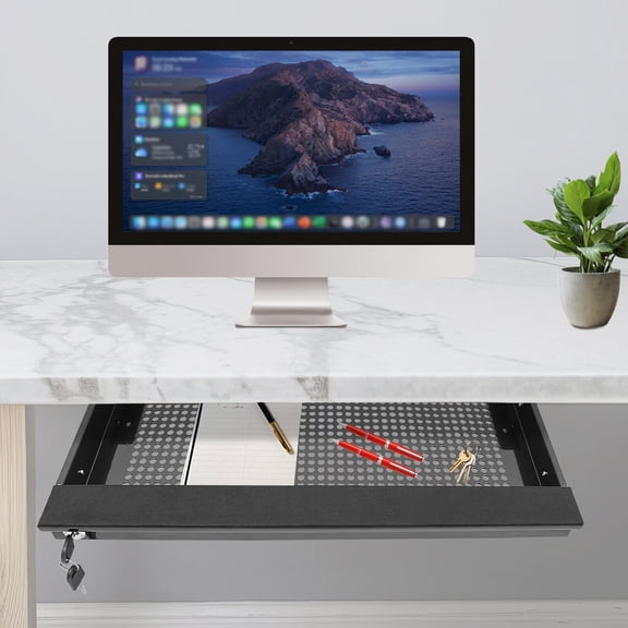 Under Desk Mounted Sliding Pull-out Drawer Non-toxic Odorless Drawer Storage Organizer For Standing Desks Pull-out Drawer