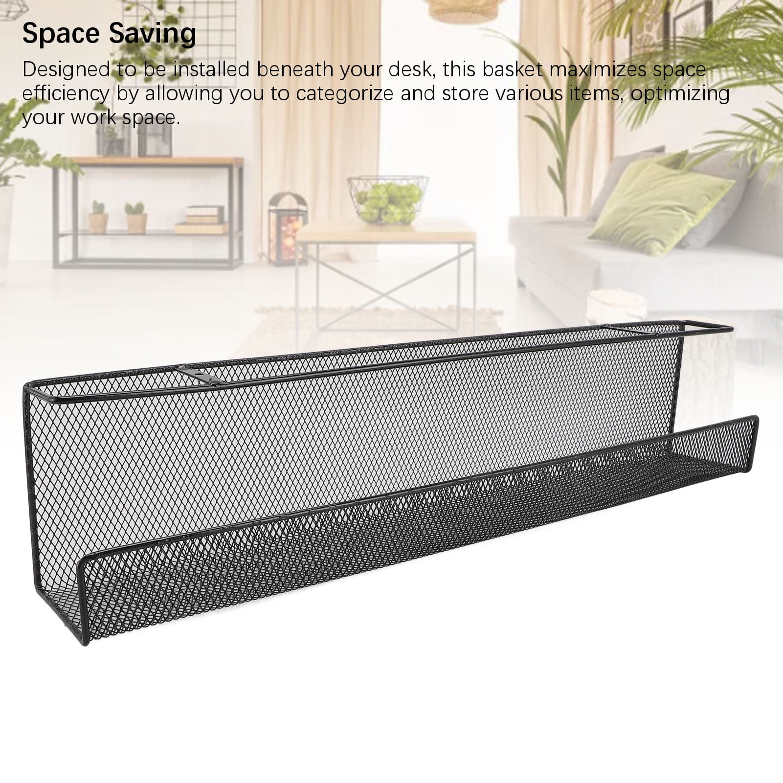 Under Desk Organizer, Iron Basket For Cable Management  Office Supplies, Traceless Mounting