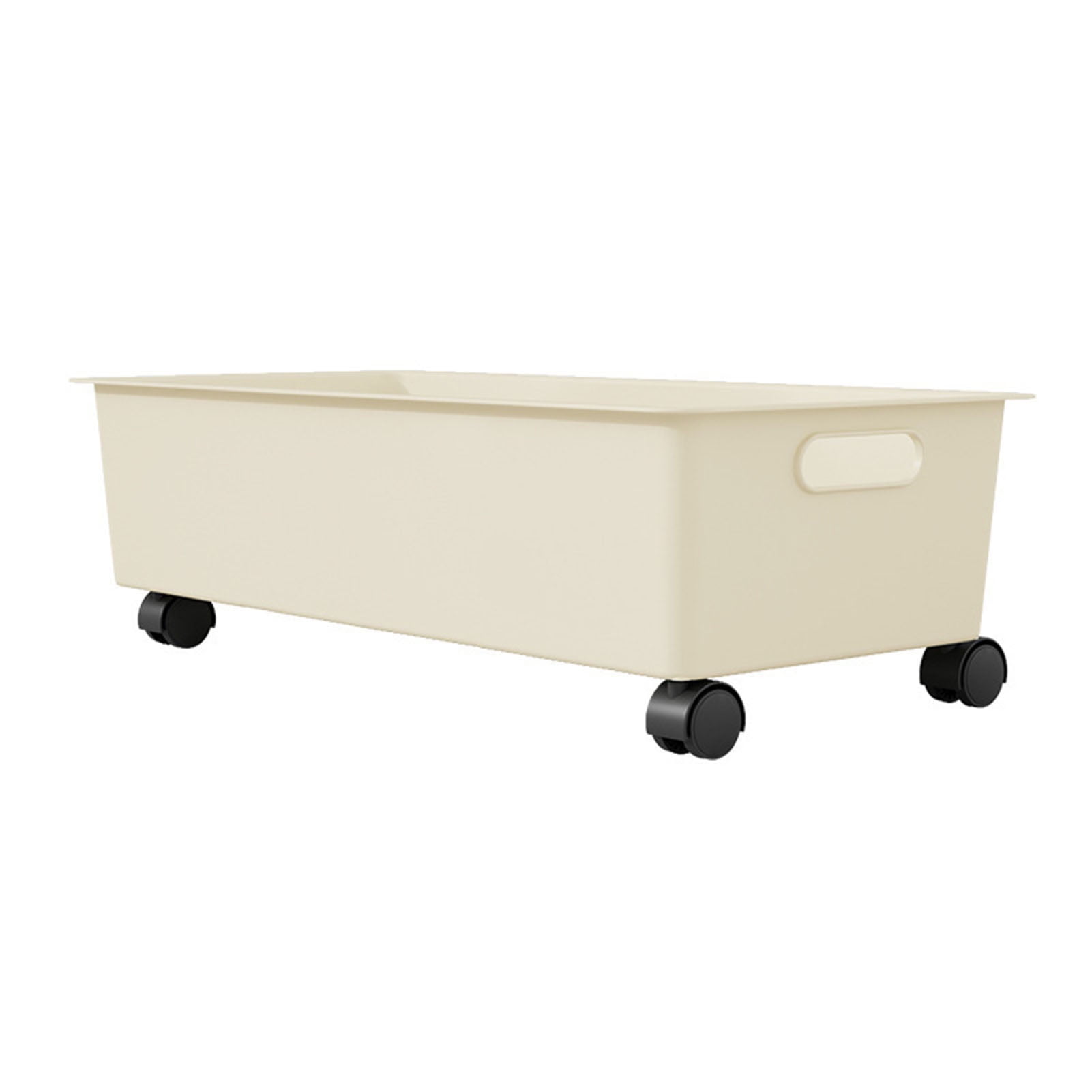 Under Desk Rolling Cart Strong Plastic Space Saving Handle Design
