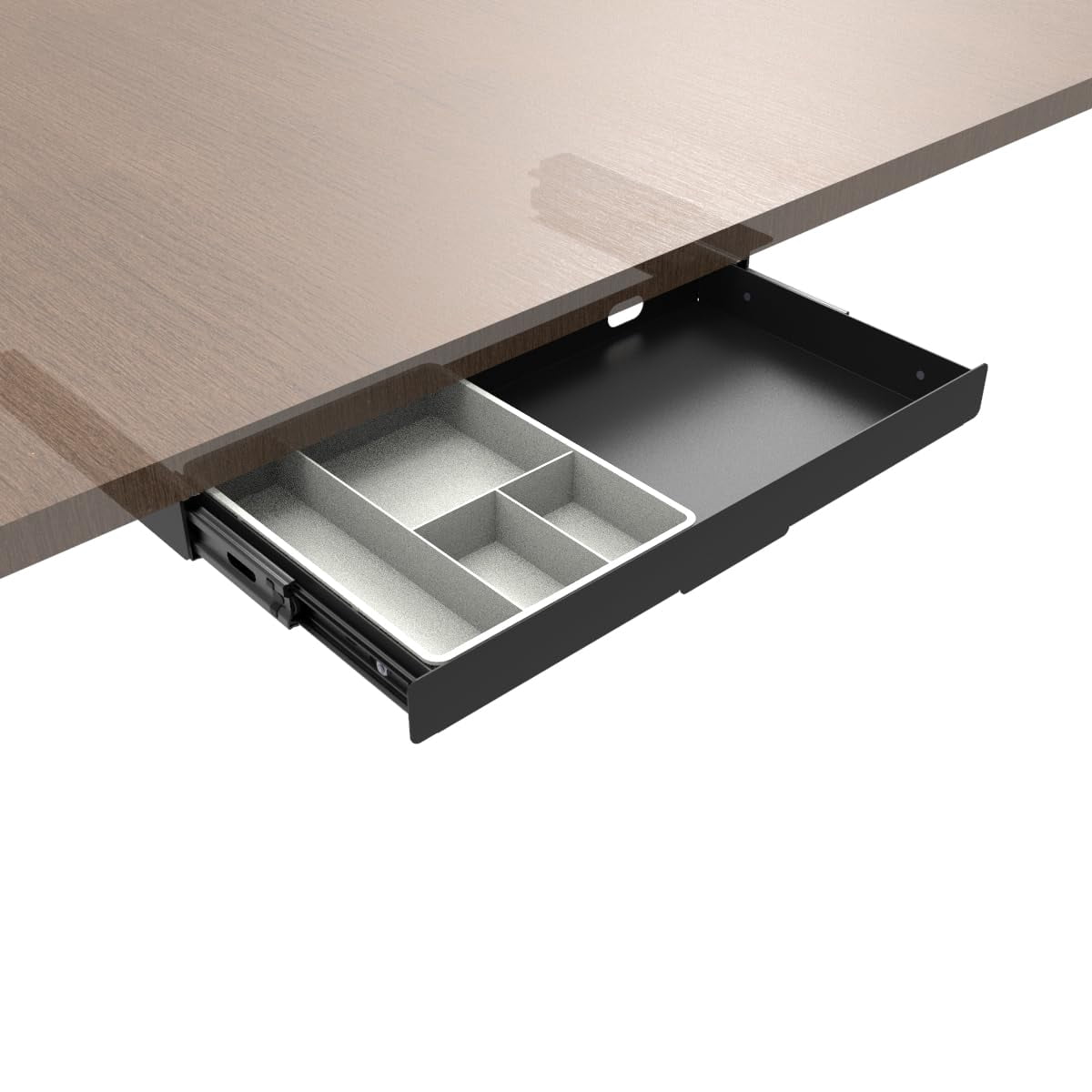 Under Desk Slide Out Pencil Drawer  Storage Organizer 15 Inch Wide Ball-bearing Slides Black (8x14.4 Inch)