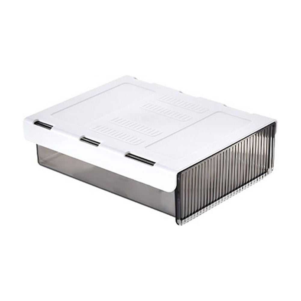 Under-Desk Storage Box, Slide-Out Drawer Organizer with Dustproof ...