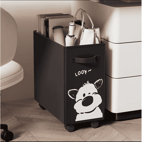 Under-Desk Storage Wheeled Desk Caddy – Compact Workspace Solution with Smooth-Rolling Quiet Casters, Sturdy Powder-Coated Metal Frame & Sleek Minimalist Design for Clutter-Free Workstation