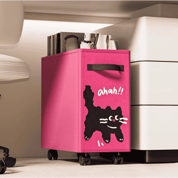 Under-Desk Storage Wheeled Desk Caddy – Compact Workspace Solution with Smooth-Rolling Quiet Casters, Sturdy Powder-Coated Metal Frame & Sleek Minimalist Design for Clutter-Free Workstation