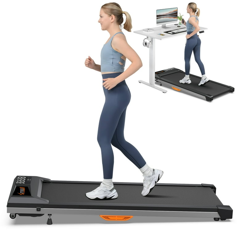 Under Desk Treadmill 2.5HP Walking Pad Treadmill with Remote Control Installation Free Slim Flat Compact Treadmill Ultra Quiet for Home Office Use