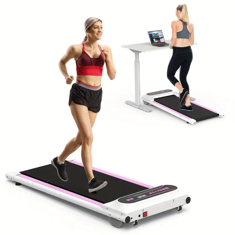 Under Desk Treadmill Walking Pad 2 in 1 Desk Treadmill Walking Running Machine with Bluetooth Speaker Quiet 2.5HP Motor Mini Treadmill with Remote