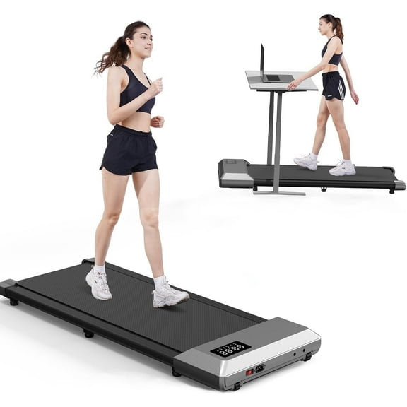 Walking Pad Upgrade Smart Under Desk Treadmill, 2.5HP Small Quiet Portable Treadmill,Walking Treadmill Under Desk,APP & Remote Control, Knee-Protective,No-Assembly