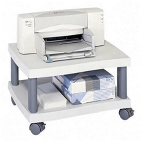 Under Desk Wave Printer Stand in Gray