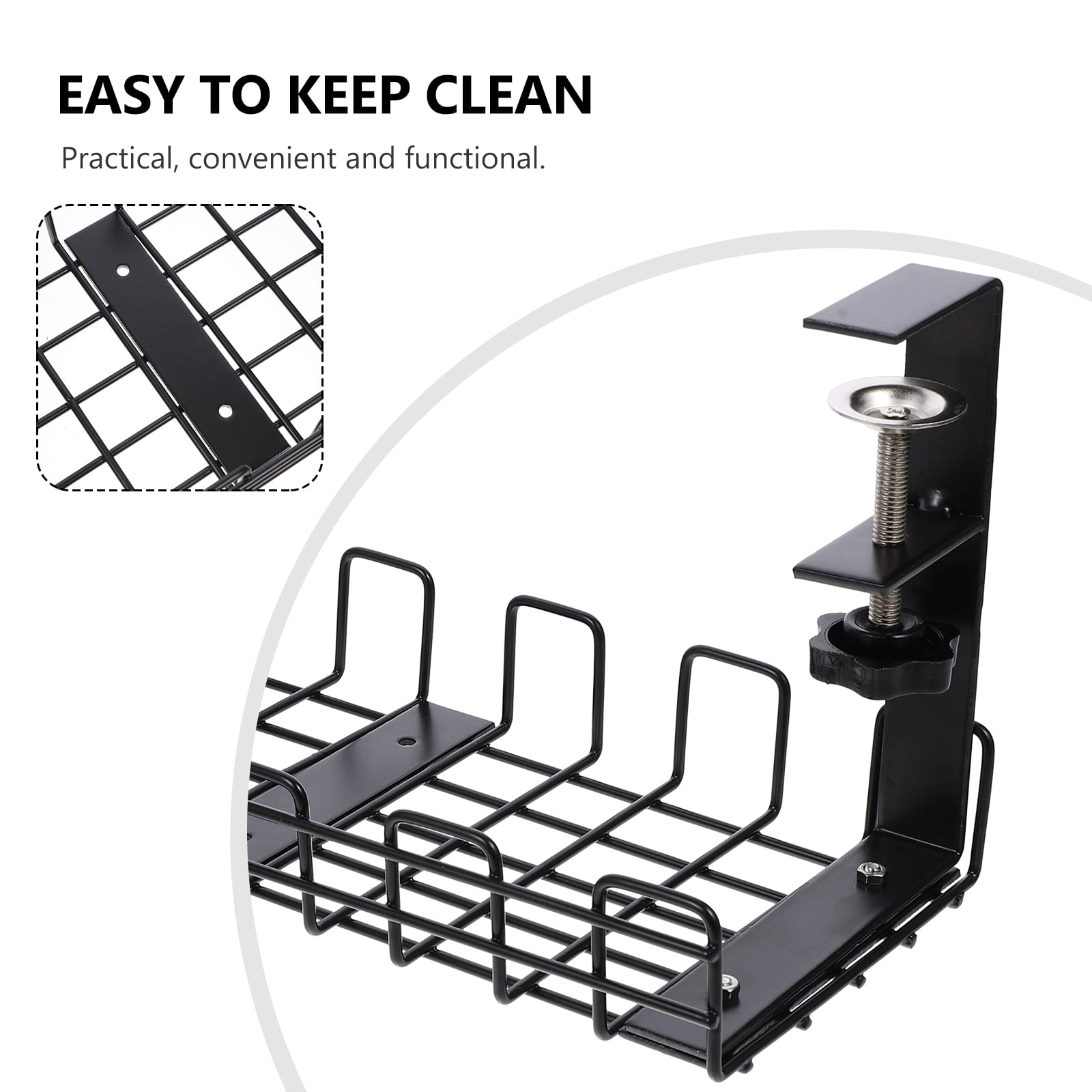 Under Desk Wire Organizer Cable Board Container Iron Wire Cable Storage