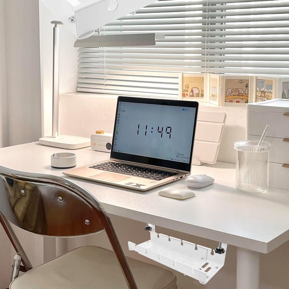Under Desk Wire Organizer White for Home Use with Strong Durable Design