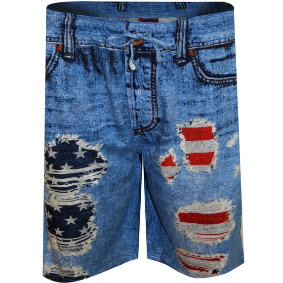 Under Disguise Mens Your Old Worn Out Favorite Jeans Americana Lounge Shorts (Small)