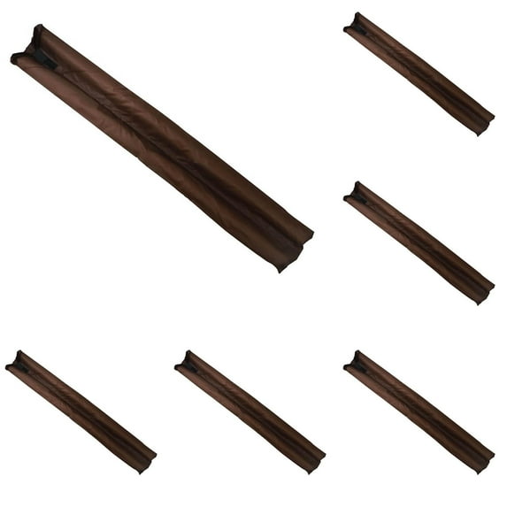 Under Door Air Stopper 5.5*33.8inch Adjustable Door Sweeps, Door Bottom Noise Blocker for Exterior & Interior,Reduce Noise Keeping Warm - Brown
