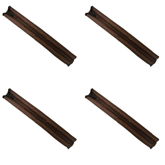 Under Door Air Stopper 5.5*33.8inch Adjustable Door Sweeps, Door Bottom Noise Blocker for Exterior & Interior,Reduce Noise Keeping Warm - Brown