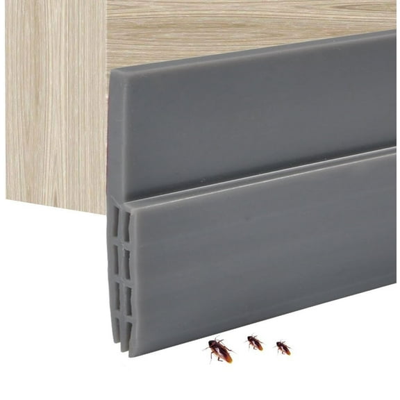 Under Door Draft Stopper,100cm Silicone Rubber Door Strip Self Adhesive Backing Door Sealing Weather Stripping Noise Stopper for Door Gap