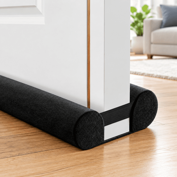 Under Door Draft Stopper, 28-32in, Black