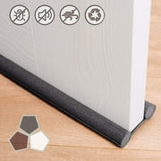 Under Door Draft Stopper 37 Inch Cuttable and Washable,Twin Door Draft Stopper,Energy Saving Door Weather Stripping Reduce Noise