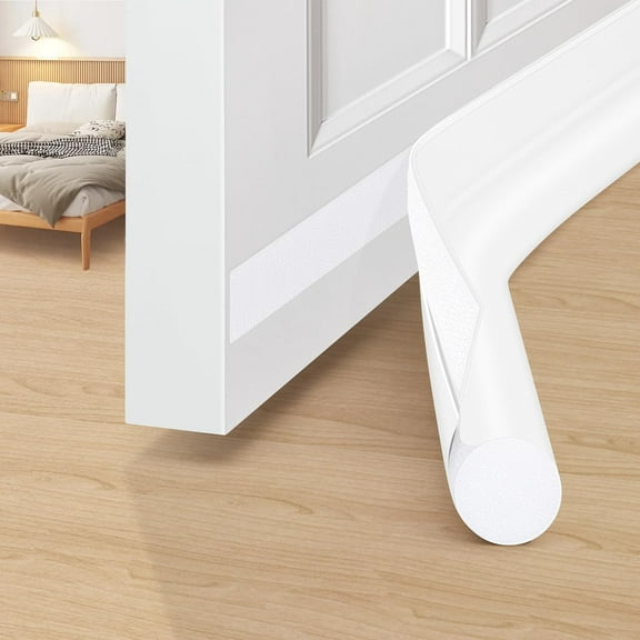 Under Door Draft Stoppers 36 Inch Door Draft Blocker Draft Stoppers for Bottom of Doors Seal Gap, Door Seal Strips Sweeps, White