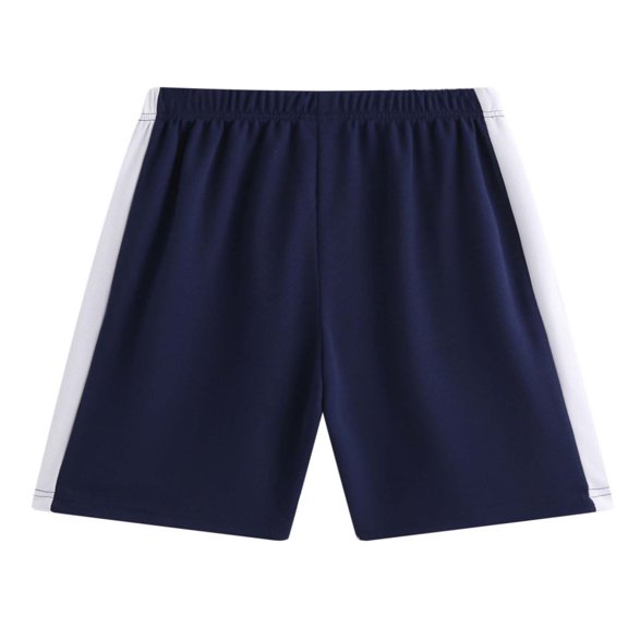 Under Dress Shorts Girls Boys' Fashionable Casual Solid Color Sports Pants Shorts Suit for 4-15 Years Navy 8 Years