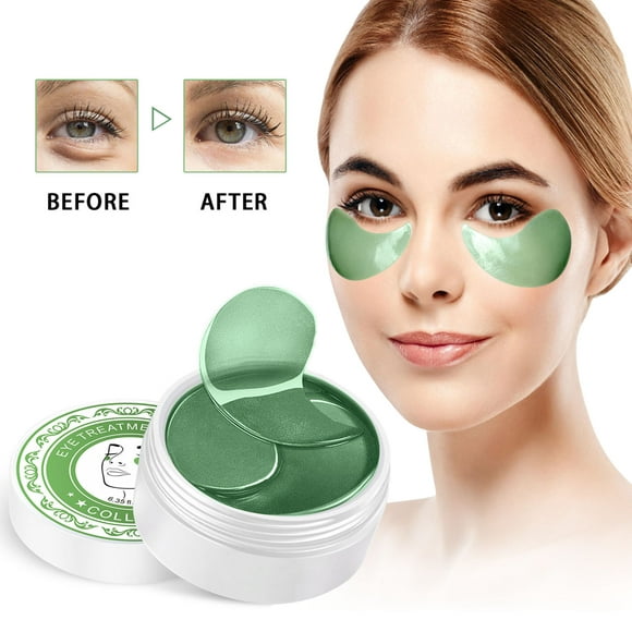 Under Eye Mask, 60 Pairs Green Tea Algae Under Eye Patches with Hyaluronic Acid and Collagen for Dark Circles, Puffiness, Eye Gel Treatment Patch Anti-Aging Eye Pad for Wrinkles, Eye Bag