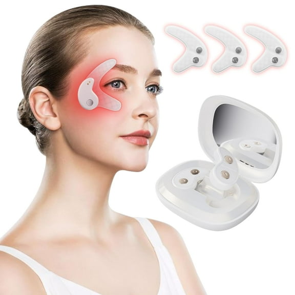 Under Eyes Face Red Light Therapy Massager, Eye Led Red Light Beauty Device Under for Reduce Dark Circles Puffiness Wrinkles Relax Eye Strain