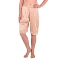 thumbnail image 1 of Under Moments Women's Classic Pettipants Bloomers Elastic Waist Nude Shorts with Lace, Large, Nude, 15 Length, 1 of 2